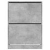 vidaXL Shoe Cabinet Concrete Grey Engineered wood Tall Shoe Cabinet