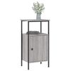 vidaXL Bedside Cabinet Gray sonoma Engineered wood, Iron Medium