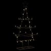 vidaXL Metal Christmas Tree Black Powder-coated steel Medium Collapsible