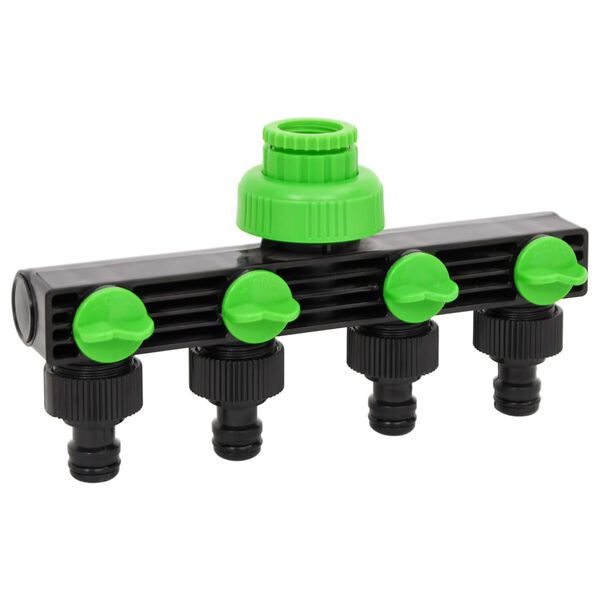 vidaXL Tap Adapter Green and Black ABS and Polypropylene Compact