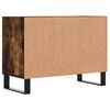 vidaXL TV Cabinet Smoked Oak Engineered Wood, Iron Medium TV Cabinet