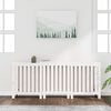 vidaXL Radiator Cover White 82.7x8.3x33.5" Solid Wood Pine