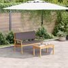 vidaXL Garden Bench with Cushion Brown Solid Acacia wood