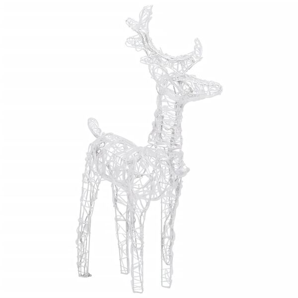 vidaXL Christmas Reindeer Set of 6 Warm White Acrylic Medium