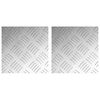 vidaXL Checker Plates 2 pcs Silver 7.9" x 7.9" Aluminium