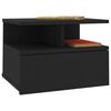 vidaXL Floating Nightstand Black Engineered wood 15.7x12.2x10.6 in