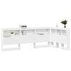 vidaXL Storage Headboard with Shelf White 35.43 in Engineered Wood