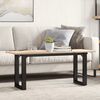 vidaXL Coffee Table O-Frame 43.3"x15.7"x17.7" Solid Wood Pine and Steel