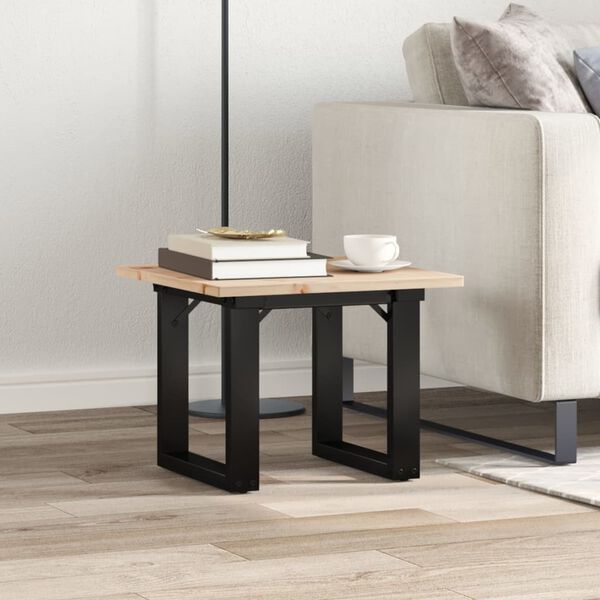 vidaXL Coffee Table Natural wood Solid pine wood 19.7x19.7x13.8 in