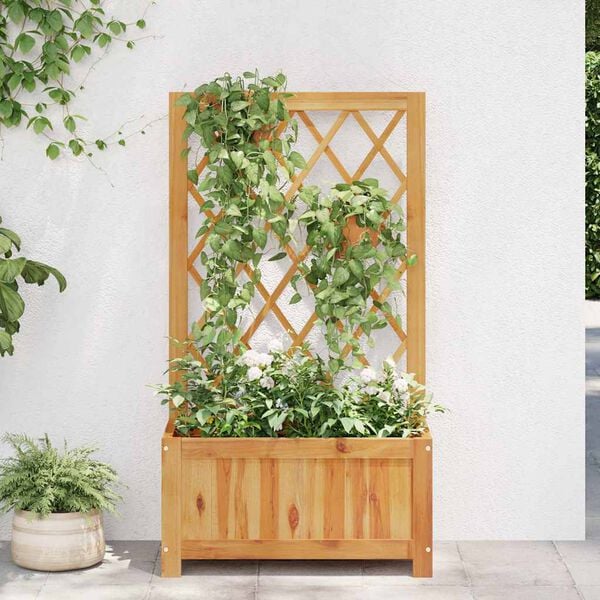 vidaXL Garden Raised Bed Natural wood color Solid acacia wood Medium