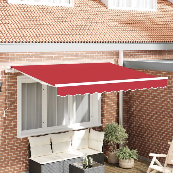 vidaXL Awning Replacement Fabric Red 137.8" x 78.7" Canvas