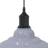 vidaXL Pendant Lamp Gloss grey, White Metal 12.2 in Ø Height-Adjustable