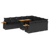 vidaXL Garden Sofa Set Black