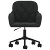 vidaXL Swivel Dining Chairs 2 pcs Black Velvet