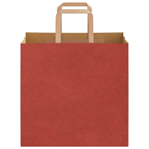 vidaXL Paper Bags 50 pcs with Handles Red 26x17x25 cm