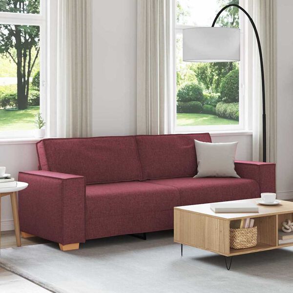 vidaXL Sofa Wine Red 86.61 x 30.71 x 33.07 in Fabric