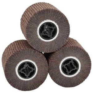 vidaXL Sanding Rollers 3 pcs Brown 12 x 12 x 10 cm Synthetic fibre
