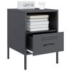 vidaXL Bedside Cabinet Set of 2 Anthracite Cold-rolled steel
