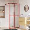 vidaXL Walk-in Shower Wall with Clear ESG Glass Red 35.4"x76.8"