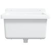 vidaXL Sink Washbasin for Wall Mounting White 15.7x15.7x9.4" Resin