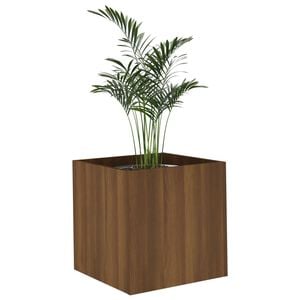 vidaXL Planter Box Brown Oak Engineered Wood Medium Decorative Inlays