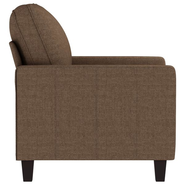 vidaXL Sofa Chair Brown Fabric (100% Polyester), Metal, Textilene Single