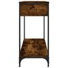 vidaXL Console Table Smoked oak Engineered wood, metal 39.4x13.6x29.5 in