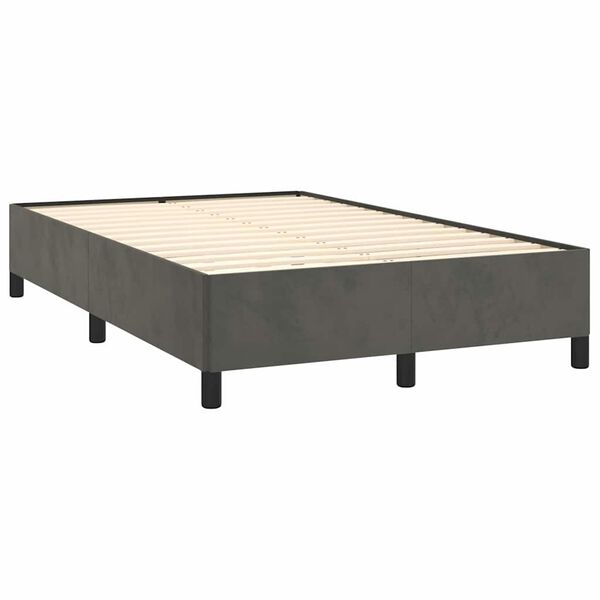 vidaXL Box Spring Bed Dark grey, White