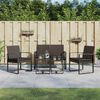 vidaXL Garden Dining Set Brown, Anthracite, Cream white, Black