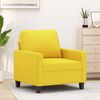 vidaXL Sofa Chair Light Yellow 100% Polyester Standard Durable