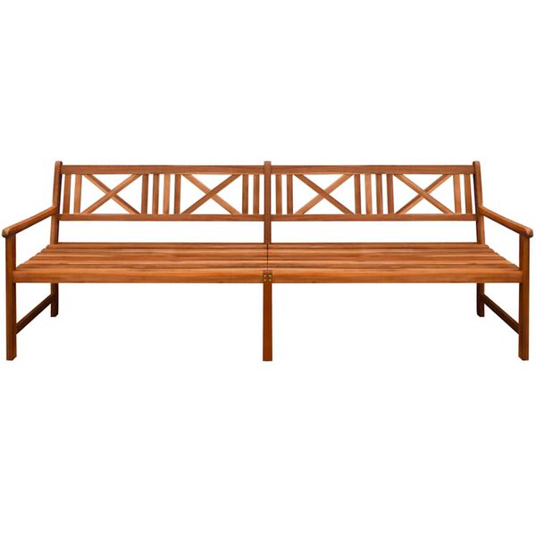 vidaXL Patio Bench with Cushions 94.5" Solid Acacia Wood