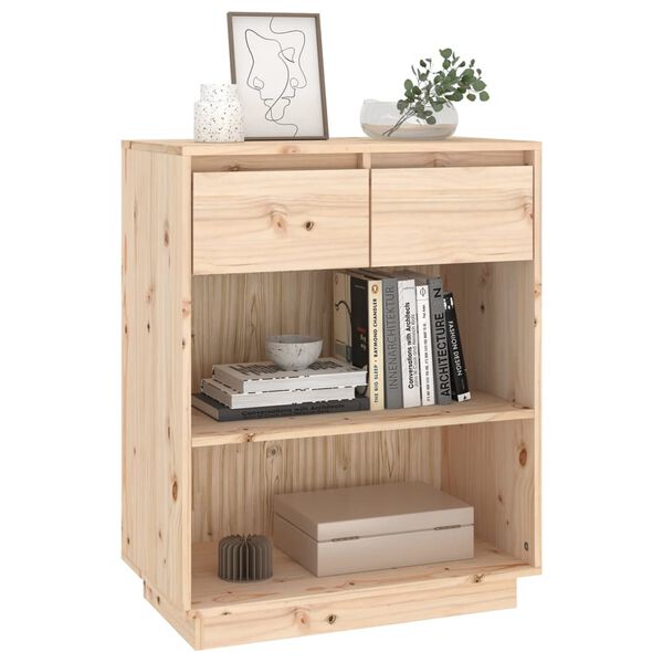 vidaXL Console Cabinet Natural wood Solid pine wood Medium