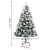 vidaXL Artificial Hinged Christmas Tree 300 LEDs 70.9"