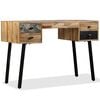 vidaXL Writing Desk Reclaimed Wood Reclaimed Teak, Steel 43.3 in desk