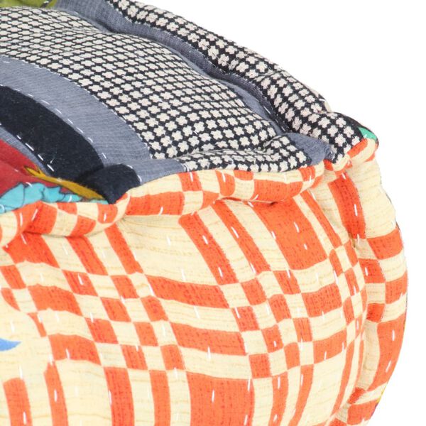 vidaXL Pouffe Multicolor Cotton Medium