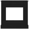 vidaXL Fireplace Surround Black Oak 35.4x11.8x35.4" Engineered Wood