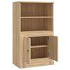 vidaXL Highboard Sonoma Oak Engineered wood 23.6 x 14.0 x 40.7 in