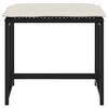 vidaXL Garden Stool Set of 4 Black