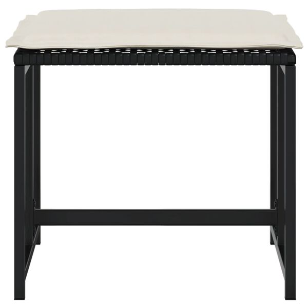 vidaXL Garden Stool Set of 4 Black