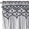 vidaXL Macrame Curtain Anthracite 55.1x94.5" Cotton
