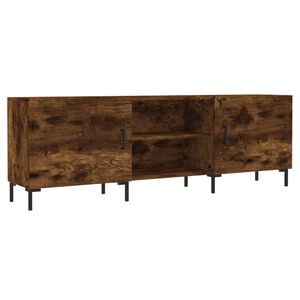vidaXL TV Cabinet Smoked oak Engineered wood, Iron 59.1x11.8x19.7 in