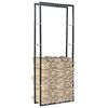 vidaXL Firewood Rack Black 31.5"x9.8"x78.7" Steel