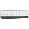 vidaXL Aviary Silver Galvanized steel Large Secure Locks Aviary