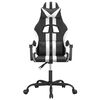 vidaXL Gaming Chair Black and White Faux Leather