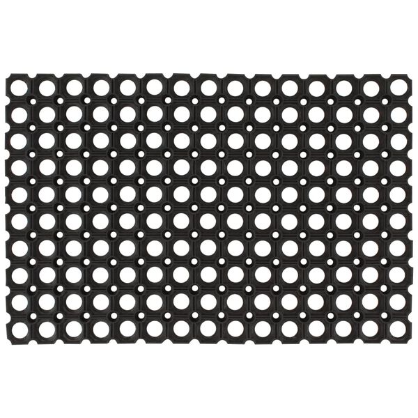 vidaXL Door Mat Black Rubber 15.7 x 23.6 in Door Mat Rectangular