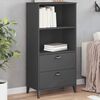 vidaXL Bookshelf Anthracite grey Engineered wood, plastic Medium