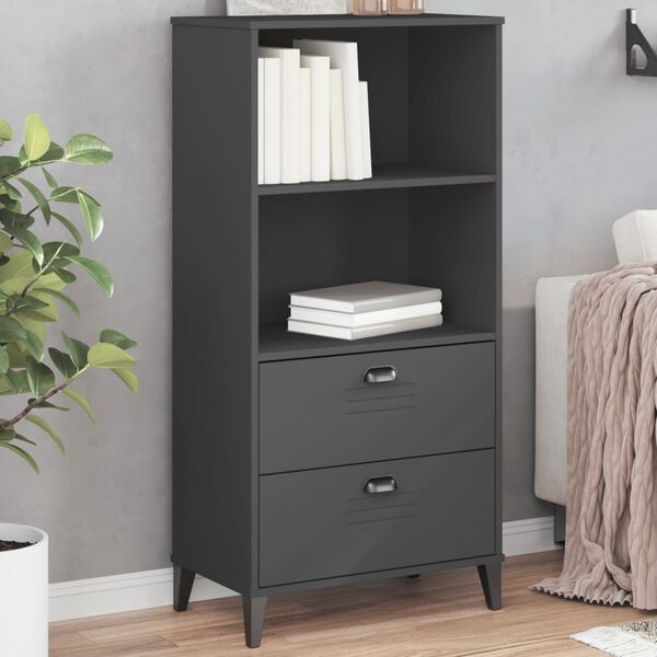 vidaXL Bookshelf Anthracite grey Engineered wood, plastic Medium