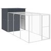 vidaXL Chicken Cage Anthracite Galvanized steel 65 x 179.1 x 71.3 in