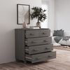 vidaXL Sideboard Light gray Solid pine wood, MDF Medium Sideboard