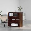 vidaXL Reception Desk Brown Oak Engineered Wood 39.4 x 19.7 x 40.7 in